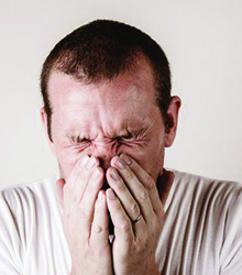 Pain increases when taking deep breaths, cough, or sneeze